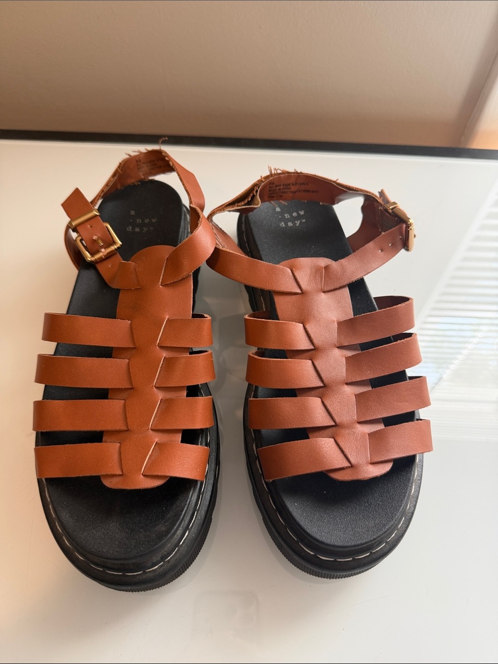 a new day Brown Strappy Gladiator Sandals